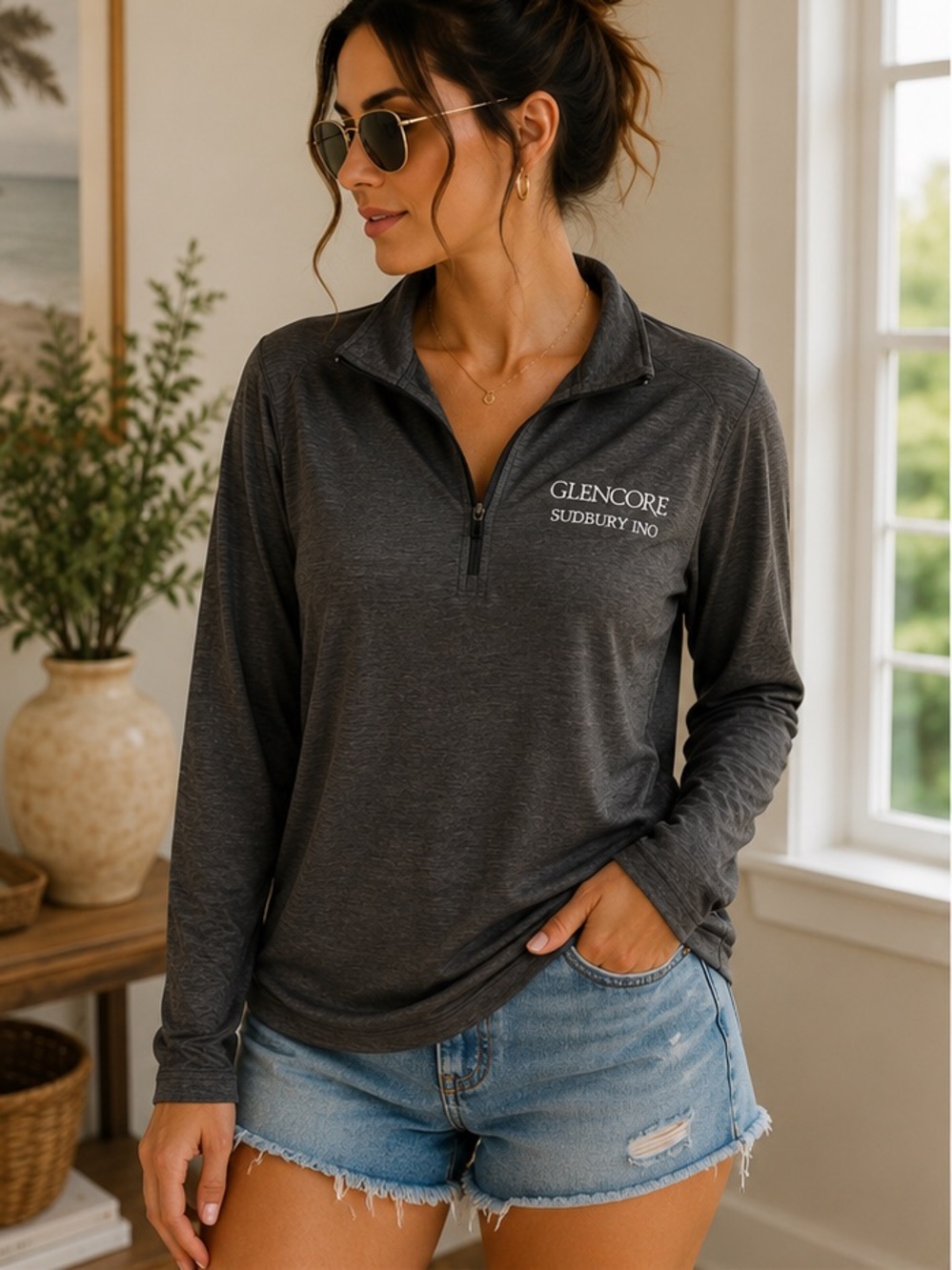 ☑️ Glencore Quarter-Zip Performance Pullover — Size Medium